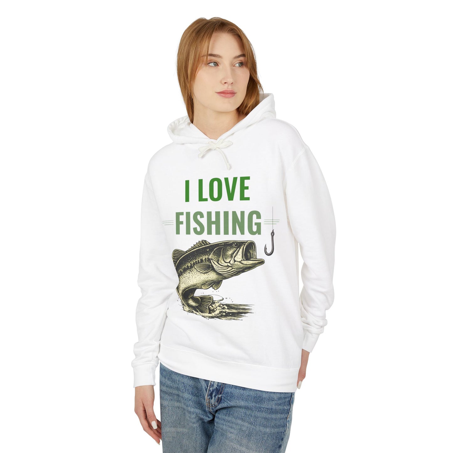 I LOVE FISHING Hoodie | Vintage Largemouth Bass Sweatshirt | Fisherman Gift | Lake Life Pullover