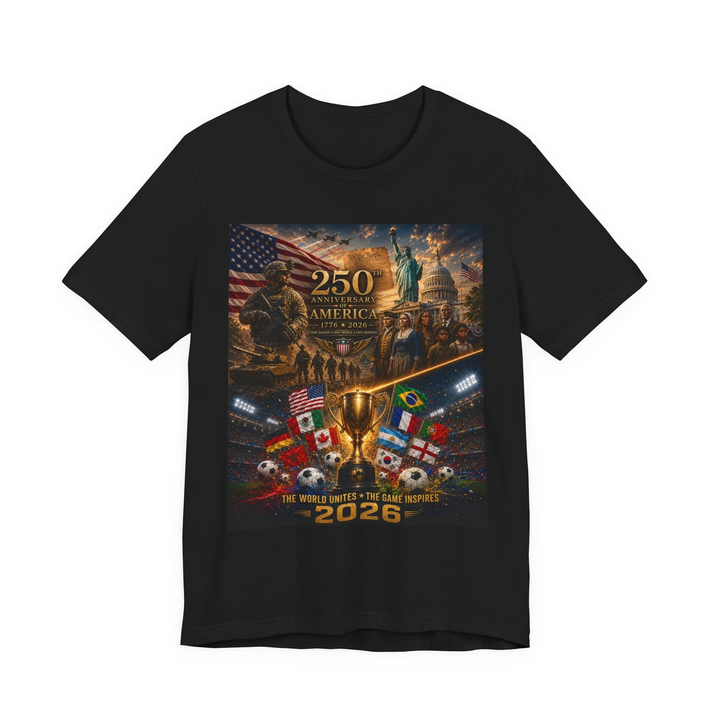 America 250th Anniversary Shirt Unisex, USA World Cup 2026 Tee, Patriotic Veteran Owned Gift, 4th of July Americana T-Shirt