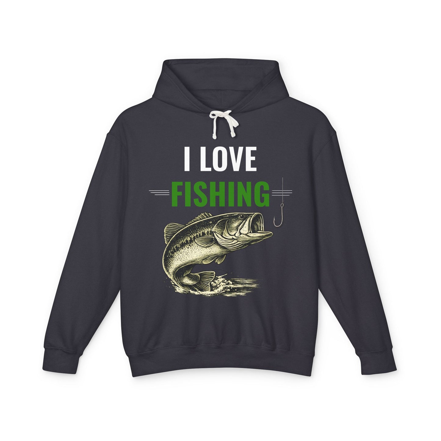 I LOVE FISHING – BEST LIFE Fishing Hoodie | Vintage Largemouth Bass Sweatshirt | Fisherman Gift | Lake Life Pullover