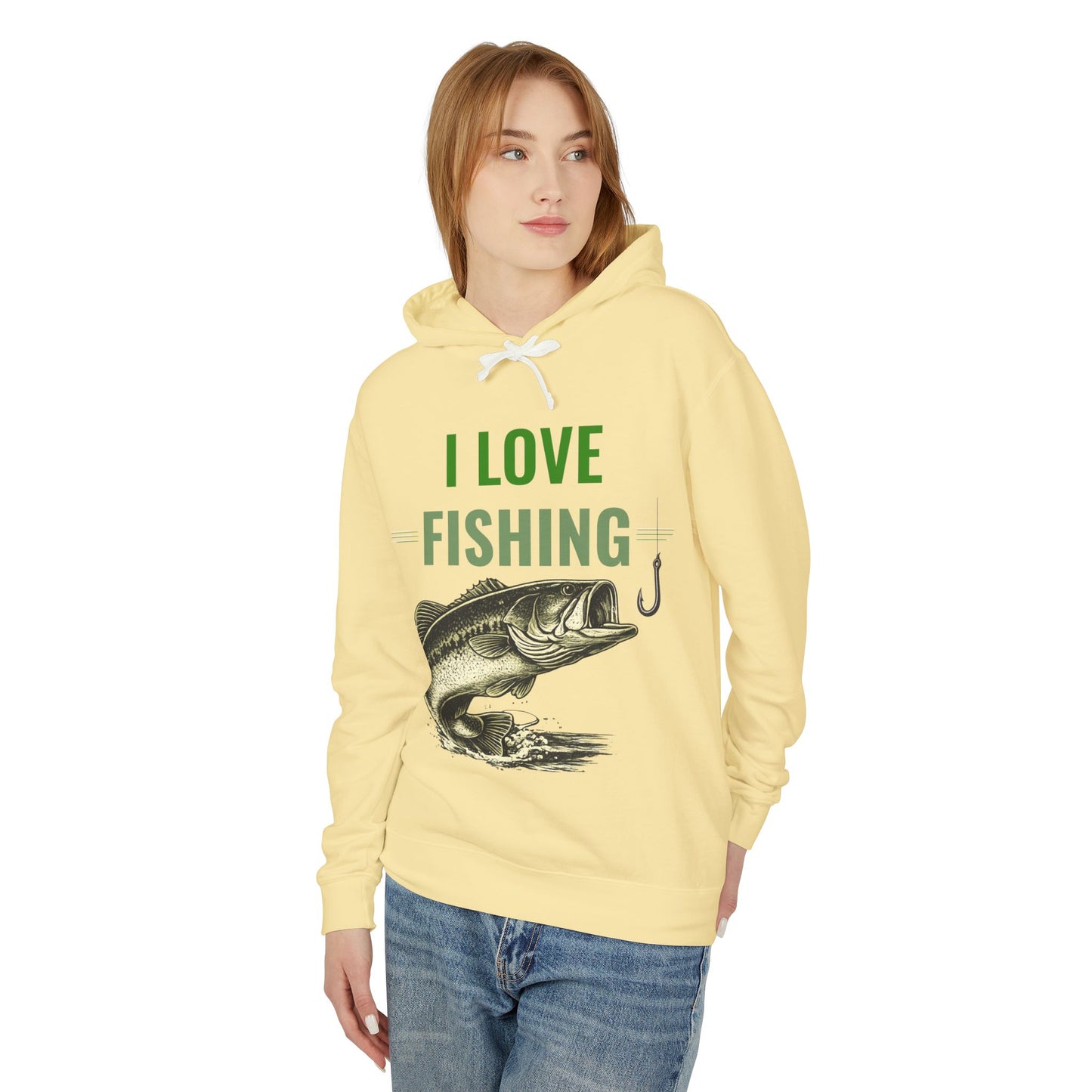 I LOVE FISHING Hoodie | Vintage Largemouth Bass Sweatshirt | Fisherman Gift | Lake Life Pullover