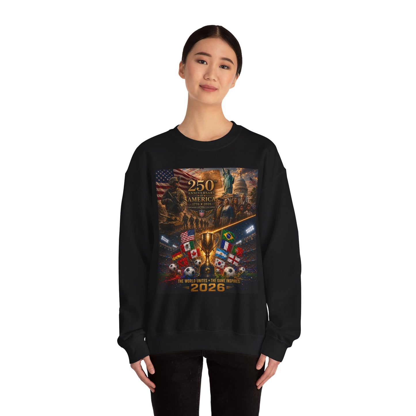 America 250th Anniversary Sweatshirt Unisex, USA World Cup 2026 Crewneck, Patriotic Veteran Owned Gift, 4th of July Pullover