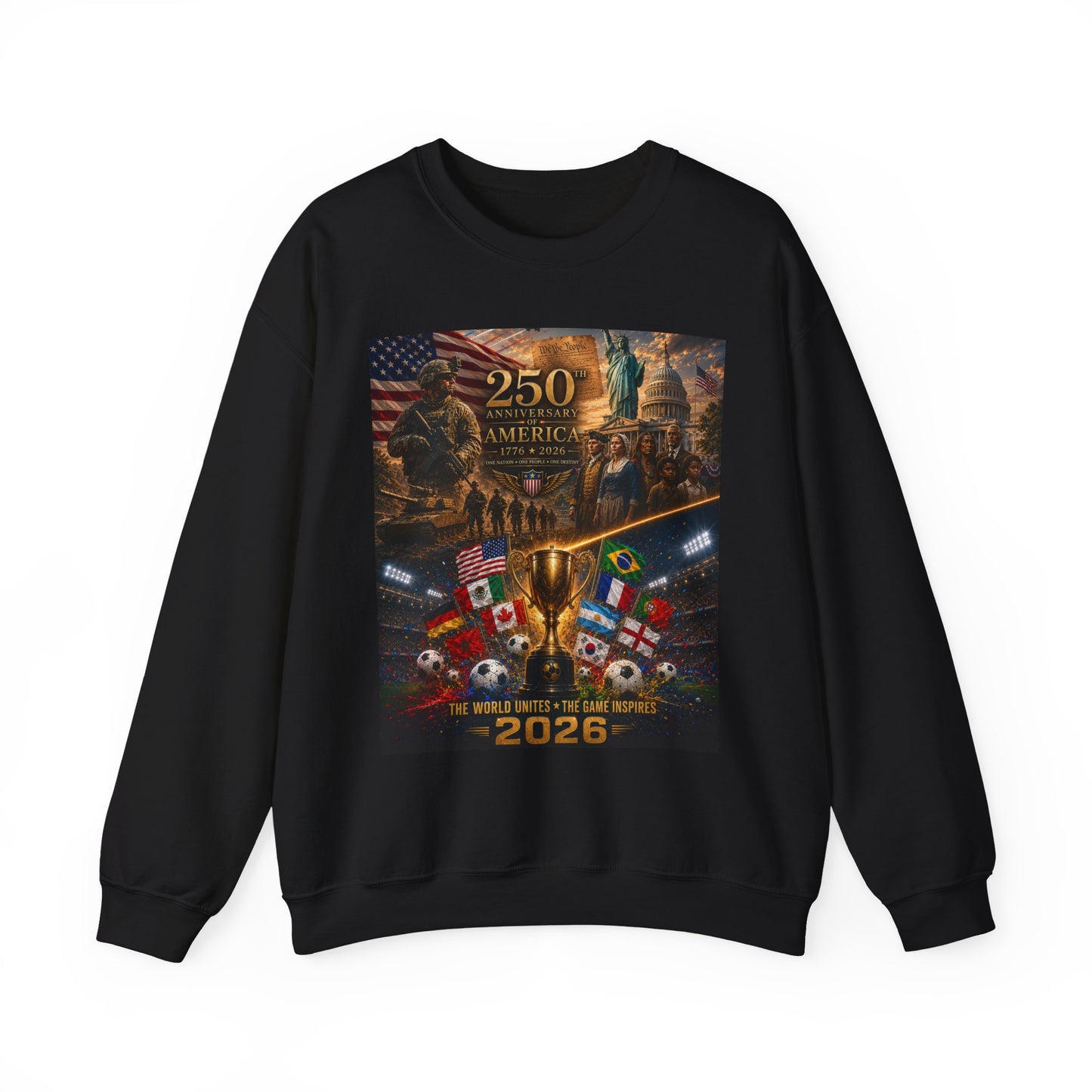 America 250th Anniversary Sweatshirt Unisex, USA World Cup 2026 Crewneck, Patriotic Veteran Owned Gift, 4th of July Pullover