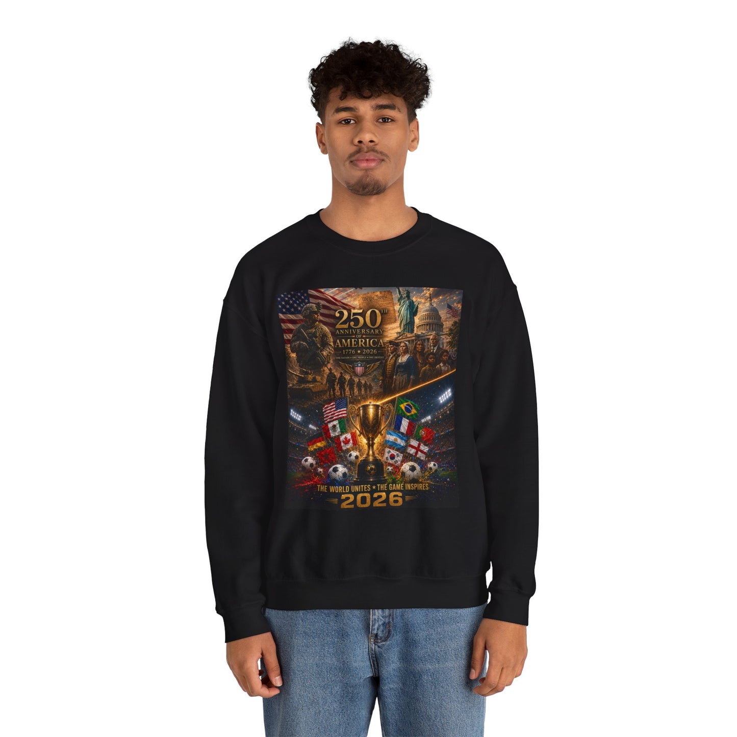America 250th Anniversary Sweatshirt Unisex, USA World Cup 2026 Crewneck, Patriotic Veteran Owned Gift, 4th of July Pullover
