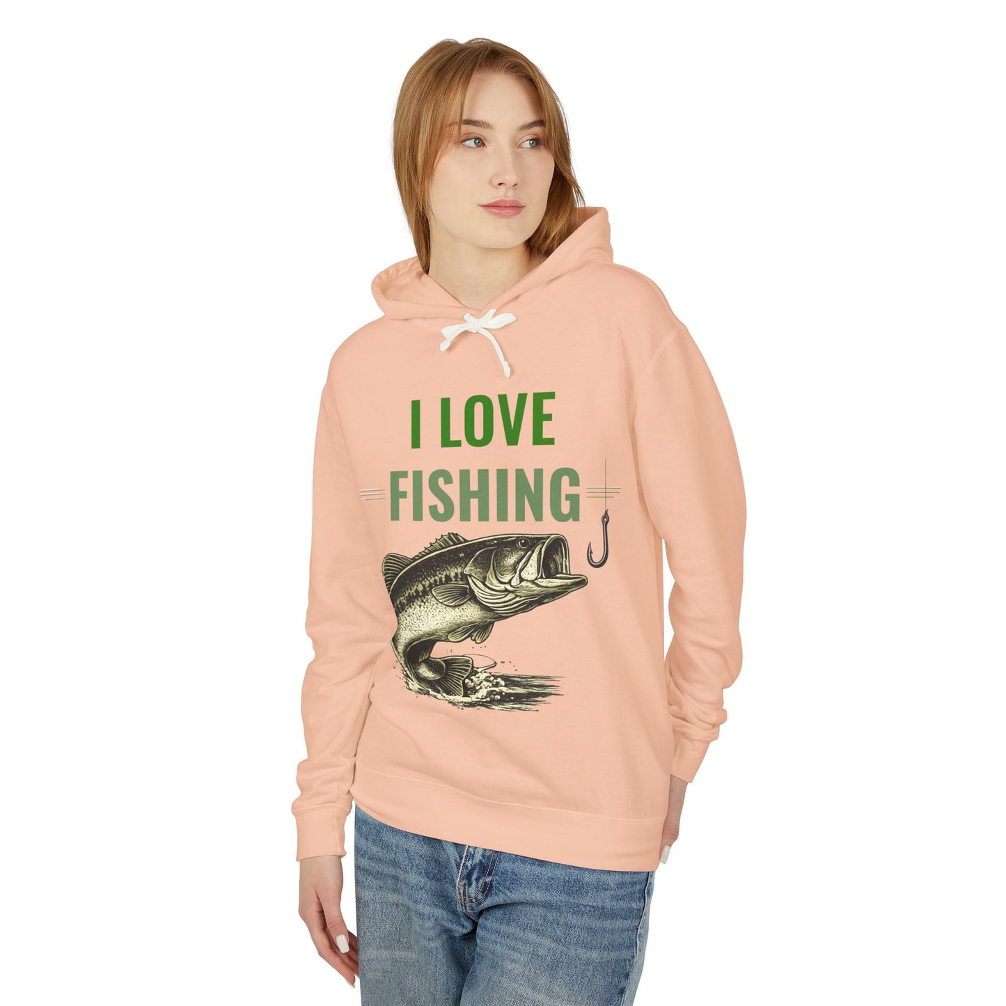 I LOVE FISHING Hoodie | Vintage Largemouth Bass Sweatshirt | Fisherman Gift | Lake Life Pullover