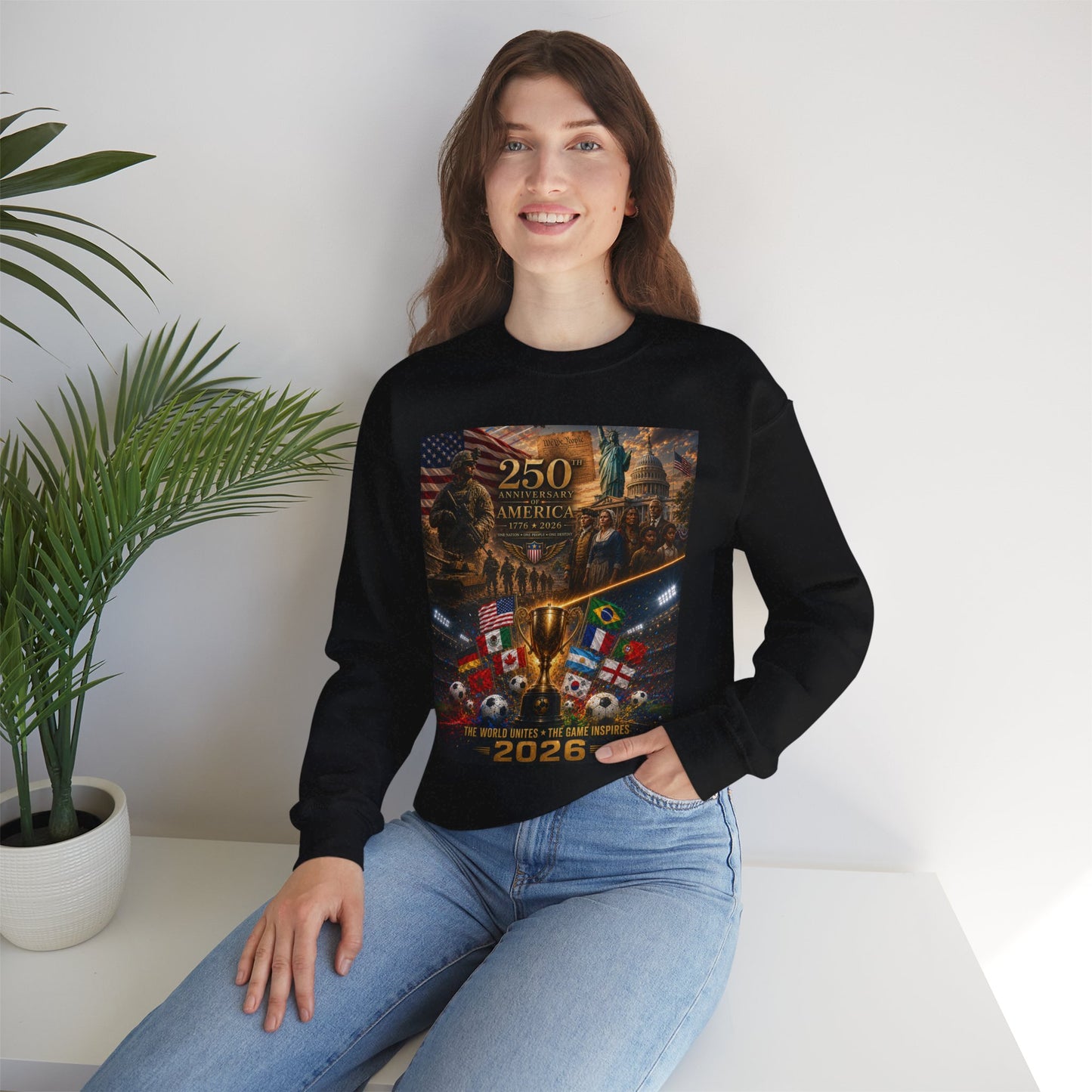 America 250th Anniversary Sweatshirt Unisex, USA World Cup 2026 Crewneck, Patriotic Veteran Owned Gift, 4th of July Pullover