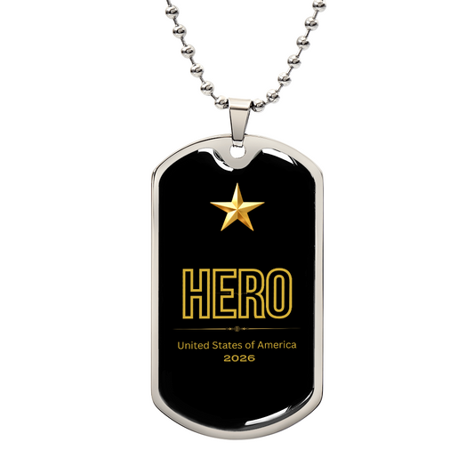 The American Hero 2026 — Dog Tag Necklace for Dad