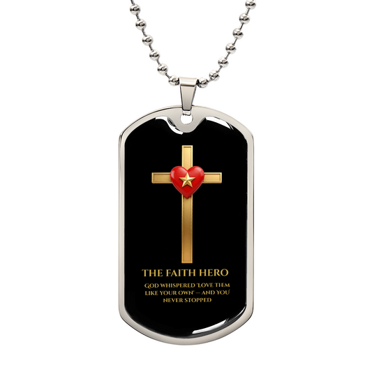 The Faith Hero — Dog Tag Necklace for Dad