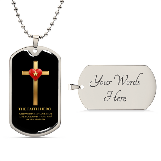 The Faith Hero — Dog Tag Necklace for Dad